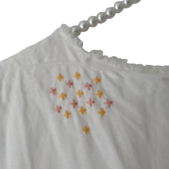 Holding Horses Anthropologie White Linen Fruit Salad Dress size small - Picture 9 of 13